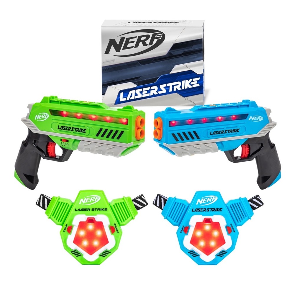 NERF Laser Strike 2 Player Laser Tag Pack with 2 Blasters with Chest Targets